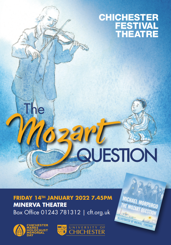 Flyer for the performance of the Mozart5 Question at Chichester Festival Theatre in January 2022