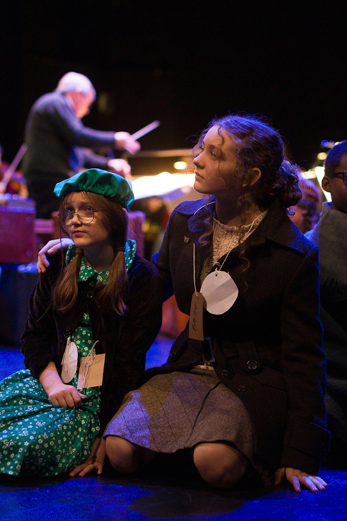 Photo showing some of the cast performing at the 10th anniversary performance of The Last Train by Carl Davis, performed at the Minerva Theatre, Chichester in January 2025. Photo credit - Dan Stevens