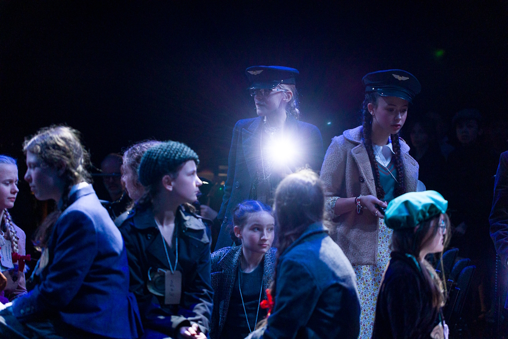 Photo showing some of the cast performing at the 10th anniversary performance of The Last Train by Carl Davis, performed at the Minerva Theatre, Chichester in January 2025. Photo credit - Dan Stevens